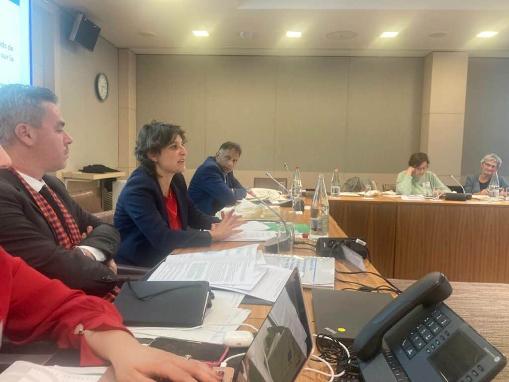 La sénatrice Mélanie Vogel défend le texte sur l'IVG à l'Assemblée des Français de l'étranger