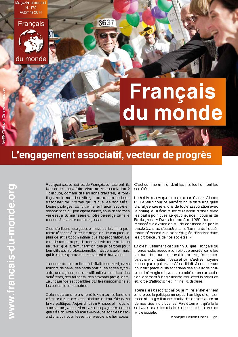Le magazine de Français du monde - ADFE N°179