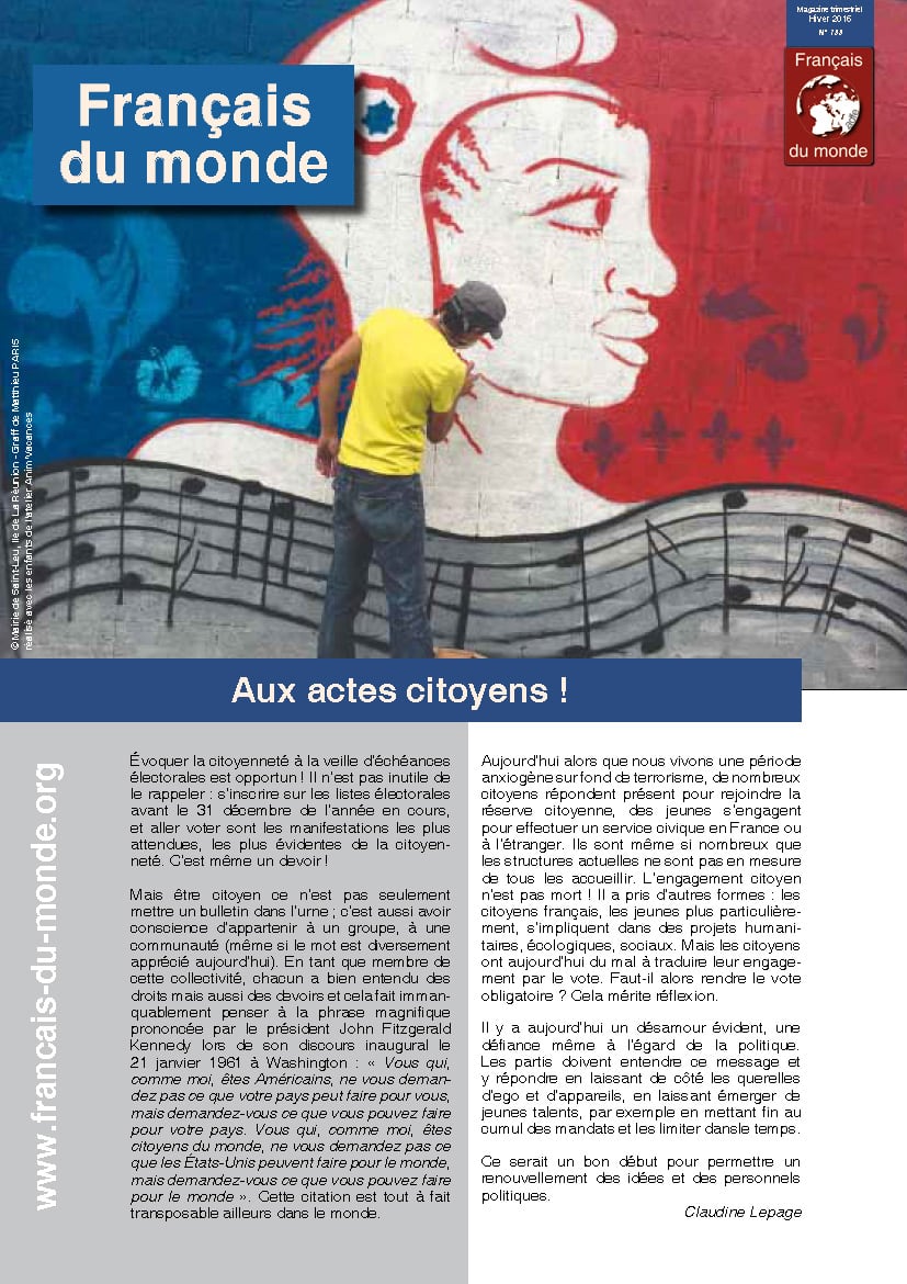 Le magazine de Français du monde - ADFE N°188