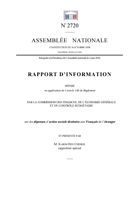 RAPPORT D’INFORMATION DÉPOSÉ en application de l’article 146 du Règlement PAR LA COMMISSION DES FINANCES, DE L’ÉCONOMIE GÉNÉRALE  ET DU CONTRÔLE BUDGÉTAIRE 