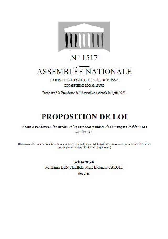PROPOSITION DE LOI<br />
visant à renforcer les droits et les services publics des Français établis hors<br />
de France,